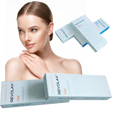 Preenchimento facial sutil Revolax de ácido hialurônico 2 x 1 ml para rosto de 9 a 12 meses