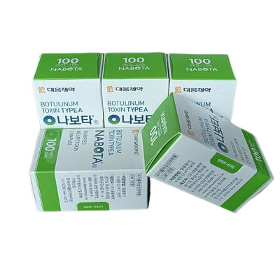 Injeção facial fina na panturrilha Nabota 100 unidades  para remover rugas da testa ISO