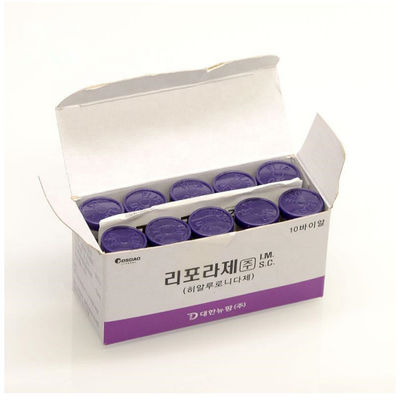 Liporase injetar 1 ml injeções de dissolução de gordura barriga dissolver ácido hialurônico 10 frascos/caixa