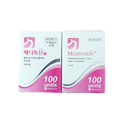 das injeções Botulinum da toxina da remoção do enrugamento 2.5mL toxina Botulinum de Meditoxin para datilografar 100 unidades