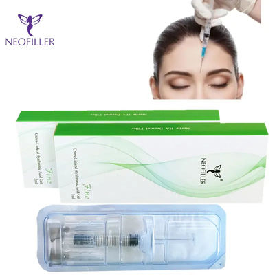 Enchimento dérmico de ácido hialurónico facial transparente para injecções hipodérmicas