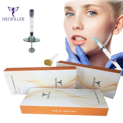 Enchimento dérmico de ácido hialurónico facial transparente para injecções hipodérmicas