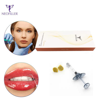 Profundidade de injecção transparente Filler dérmico de ácido hialurónico 1 ml 2 ml 10 ml 20 ml