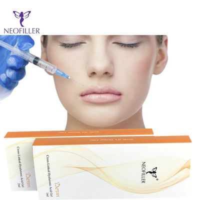 Profundidade de injecção transparente Filler dérmico de ácido hialurónico 1 ml 2 ml 10 ml 20 ml