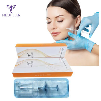 Profundidade de injecção transparente Filler dérmico de ácido hialurónico 1 ml 2 ml 10 ml 20 ml