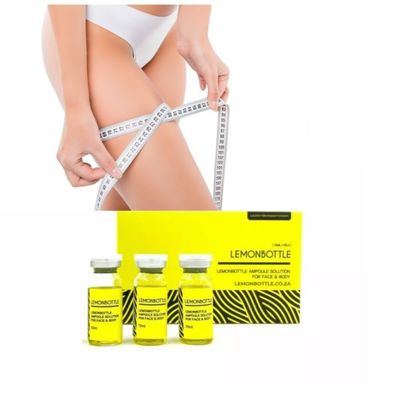 Solução dissolvente de gordura de alta concentração para rosto e corpo 10 ml x 5 garrafas de limão Embalagem asséptica descartável