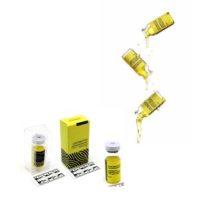 Solução dissolvente de gordura de alta concentração para rosto e corpo 10 ml x 5 garrafas de limão Embalagem asséptica descartável