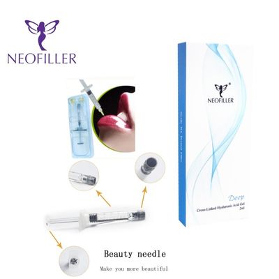 Injecção facial 9-12 meses Longevidade Filler dérmico de ácido hialurónico transparente com ligação cruzada