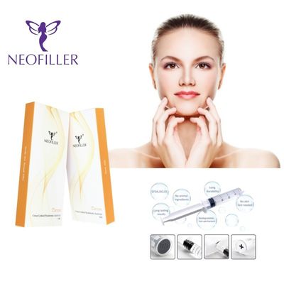 2 ml de Hyaluronic Acid Dermal Filler Transparente Gel Injetável Facial para Melhoria do local de injecção