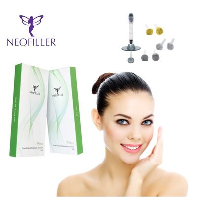 Ácido hialurónico transparente 24 mg- ml Preenchimento dérmico Gel injetável Injecção hipodérmica Melhoria facial