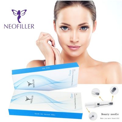 1ml de ácido hialurônico preenchimento dérmico gel injetável natural solução de rejuvenescimento facial de longa duração