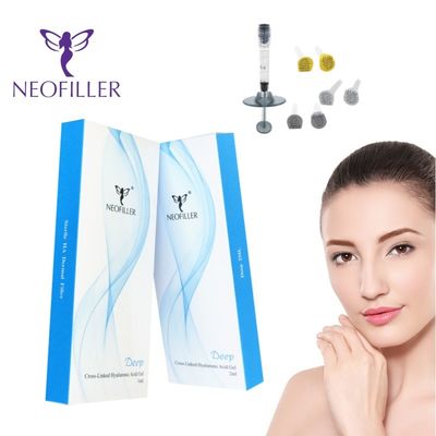 1ml de ácido hialurônico preenchimento dérmico gel injetável natural solução de rejuvenescimento facial de longa duração