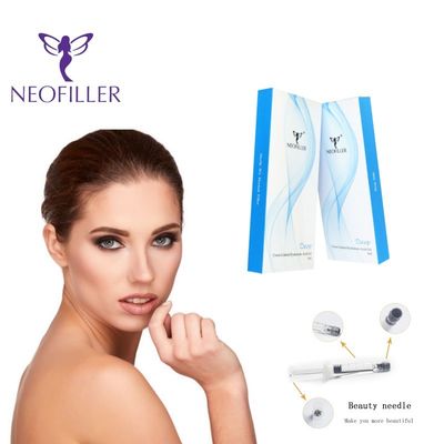 Enchimento Dermológico de Ácido Hialurónico de Ligação Cruzada 1 ml-20 ml Gel Injetável Redutor de Rugas Faciais