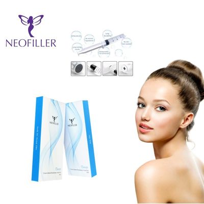 Neofiller 24 mg-ml de ácido hialurônico, preenchimento dérmico, gel injetável reticulado, fórmula de longevidade de 9 a 12 meses