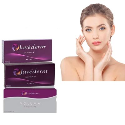 Preenchimento dérmico Juvederm Gel injetável de ácido hialurônico reticulado, restauração de volume de longa duração