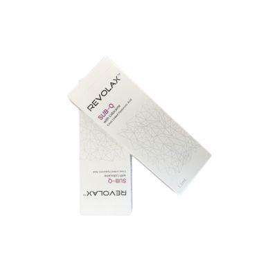 Revolax Preenchimento dérmico com ácido hialurónico durante 6 a 12 meses de duração e 2 anos de validade na embalagem da seringa