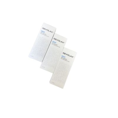 Revolax Preenchimento dérmico com ácido hialurónico durante 6 a 12 meses de duração e 2 anos de validade na embalagem da seringa