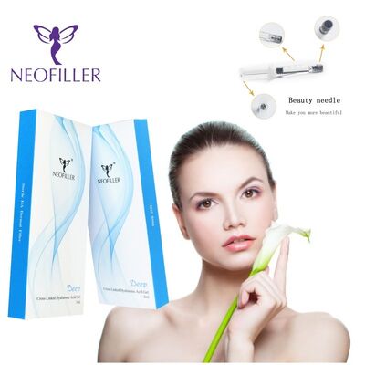 Neofiller Ácido Hialurónico Filler Dermal Gel Injetável com 24 mg/ ml Concentração durante 9-12 meses Longevidade e Armazenamento à temperatura ambiente