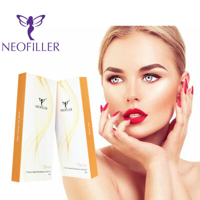 Injeção hipodérmica reticulada de ácido hialurônico preenchimento dérmico gel injetável contorno facial redução de linhas finas