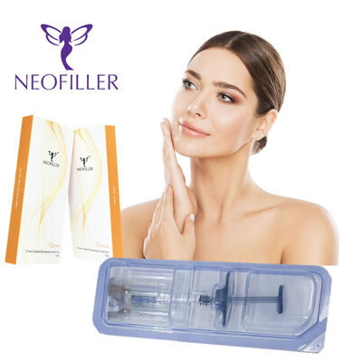 Injeção hipodérmica reticulada de ácido hialurônico preenchimento dérmico gel injetável contorno facial redução de linhas finas