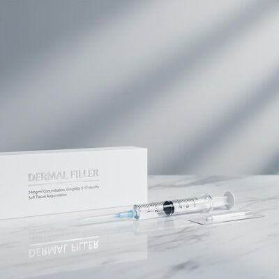 Facial Hyaluronic Acid Dermal Filler 24mgml Concentration Longevity 9 to 12 Months Suitable for Soft Tissue Augmentation