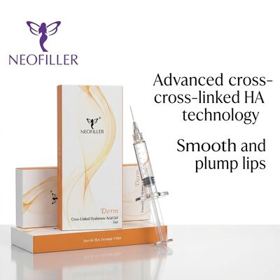 1ml Hyaluronic Acid Dermal Filler Injectable Gel with 8 to 15 Months Duration Time and Biocompatible Cross-Linked Hyaluronic Acid