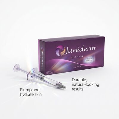 Ácido hialurónico Juvederm Enchimento Dermológico Adequado para várias áreas faciais e requer condições de armazenamento Evitar congelamento