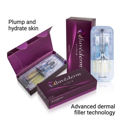 Gel Juvederm Dermal Filler produto anti-rugas projetado para suavizar rugas e melhorar os contornos faciais para profissionais