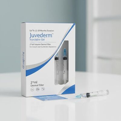 Até 12 a 18 meses Duração Juvederm Gel Injetável 2*1 ml Volume Preenchimento Dermológico para uma pele suave e jovem