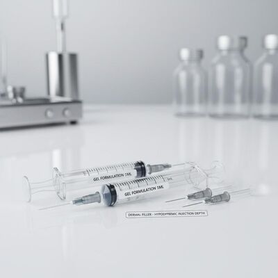 Formulação de gel Juvederm Dermal Filler 2 vezes 1 ml volume profundidade de injecção hipodérmica adequado para aplicações cosméticas médicas