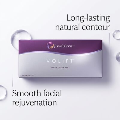 Volume 2 x 1 ml Juvederm Voluma Filler Anti-envelhecimento Filler facial para aumento do volume do rosto médio e melhoria dos contornos faciais