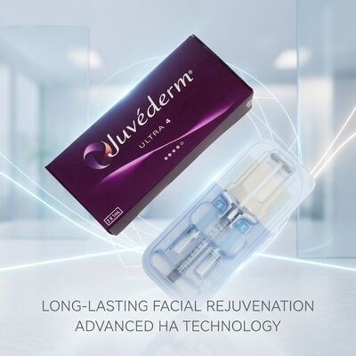 Formulação de gel Juvederm Dermal Filler 2 vezes 1 ml volume profundidade de injecção hipodérmica adequado para aplicações cosméticas médicas
