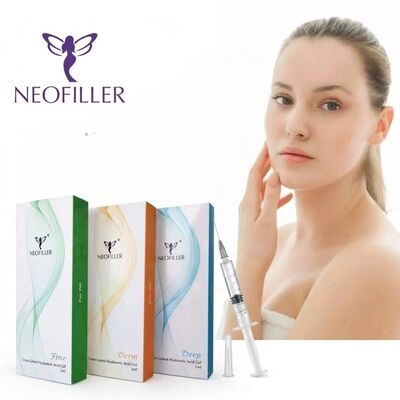 Ácido hialurônico anti-rugas de linha profunda, preenchimento cutâneo, gel injetável, aumento do volume facial