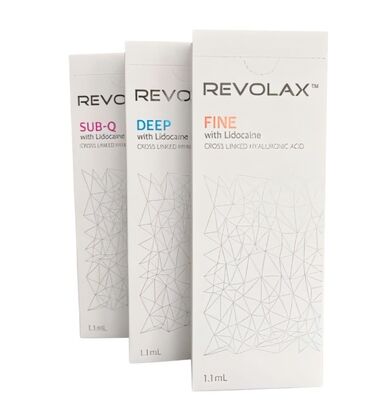 Preenchedor Dérmico Reticulado Revolax Preenchedor Dérmico Fórmula Injetável Fine Deep Sub-Q para Redução de Linhas Faciais e Restauração de Volume