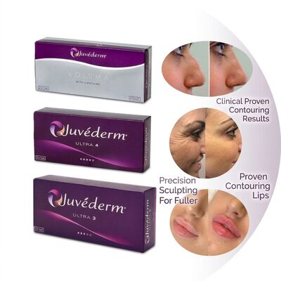 Gel Juvederm Dermal Filler 1 ml Seringa Local de injecção facial Ideal para procedimentos de rejuvenescimento facial e restauração do volume