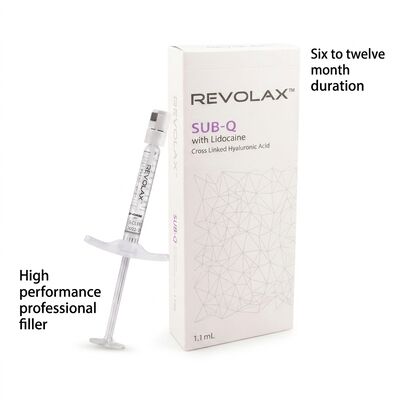 Solução injetável segura de ácido hialurônico Revolax Dermal Filler para redução de rugas no contorno facial e hidratação da pele