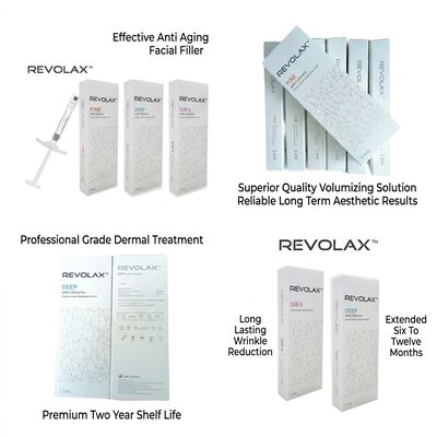 24 mgml Revolax Dermal Filler InjectionDepth Mid To Deep Dermis Concentração 20 Mgml Solução Para Aumento do Volume Facial