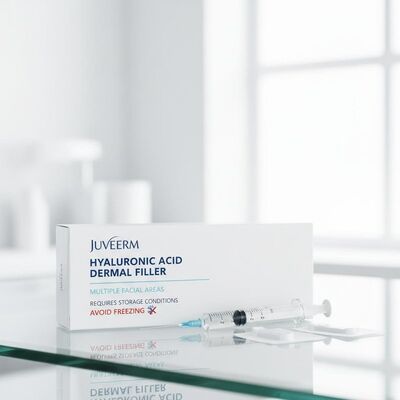 Ácido hialurónico Juvederm Enchimento Dermológico Adequado para várias áreas faciais e requer condições de armazenamento Evitar congelamento