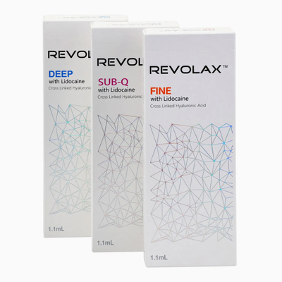 Preenchedor Dérmico Revolax Deep Sub-Q Injeção profundidade Derme Média a Profunda para Restauração de Volume Facial e Redução de Rugas