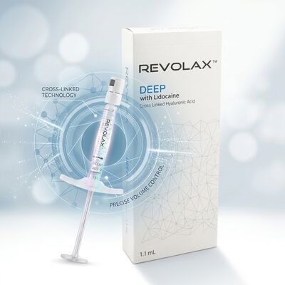 Revolax Deep Preenchedor para Linhas de Marionete Ácido Hialurônico Monofásico 1.1ml para Correção dos Cantos da Boca