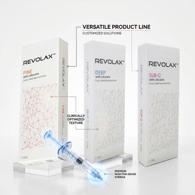 Revolax Sub-Q Full Face Filler Monofásico Ácido Hialurônico Preenchedor Dérmico 1.1ml para Restauração de Volume Facial