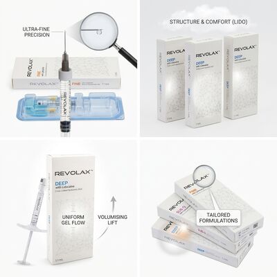 Revolax Deep Preenchedor de Sulcos Nasogenianos Ácido Hialurônico Monofásico Cross-Linked 1.1ml 24mg/ml