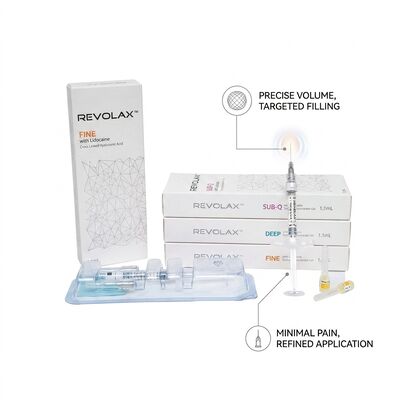 Revolax Sub-Q Preenchimento de Queixo Ácido Hialurônico Monofásico Reticulado Preenchimento Dérmico 1.1ml para Aumento de Queixo