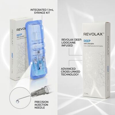 Revolax Deep Cheek Filler Monophasic Hyaluronic Acid Dermal Filler 1.1ml for Cheek Volume Augmentation