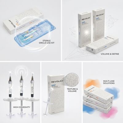 Revolax Fine Preenchedor Dérmico Monofásico de Ácido Hialurônico 1.1ml para Correção de Pés de Galinha e Linhas Finas