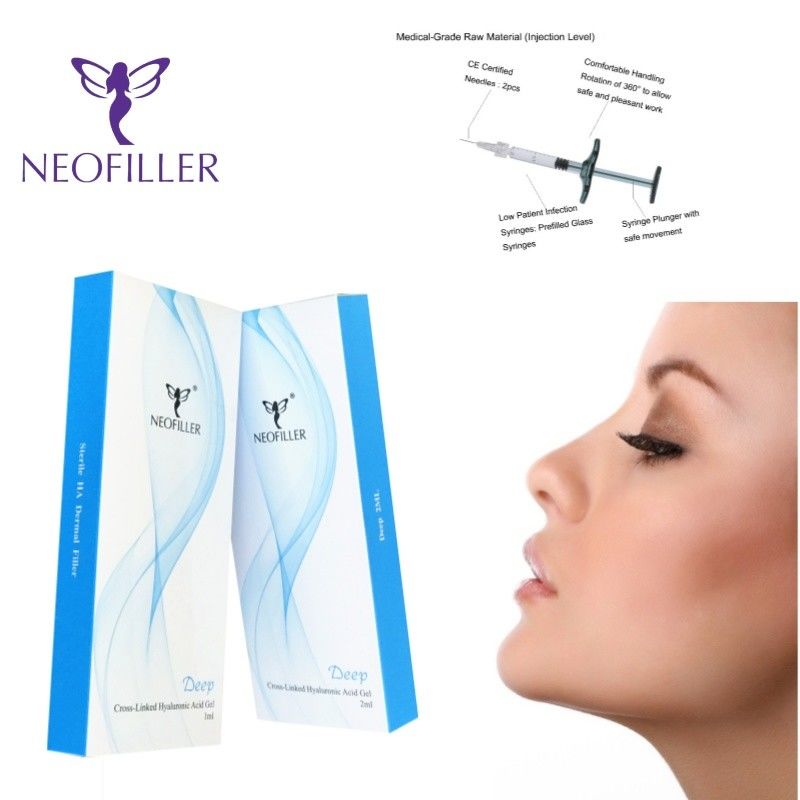 Injecção facial 9-12 meses Longevidade Filler dérmico de ácido hialurónico transparente com ligação cruzada