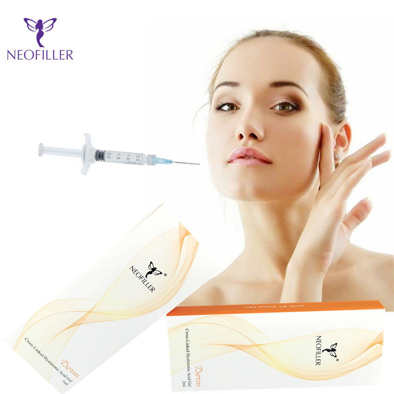 Tratamento de redução de rugas de gel injetável de injeção facial de ácido hialurônico suave e jovem para pele jovem