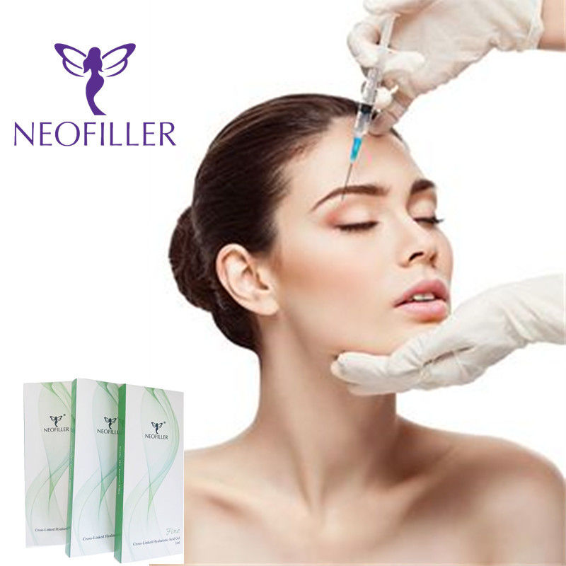 Ácido hialurónico transparente 24 mg- ml Preenchimento dérmico Gel injetável Injecção hipodérmica Melhoria facial