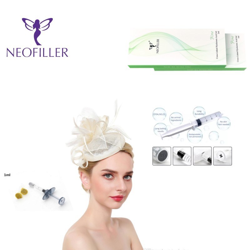 Gel injetável de preenchimento dérmico de ácido hialurônico, armazenamento de temperatura ambiente, aparência jovem de longa duração, aprimoramento facial
