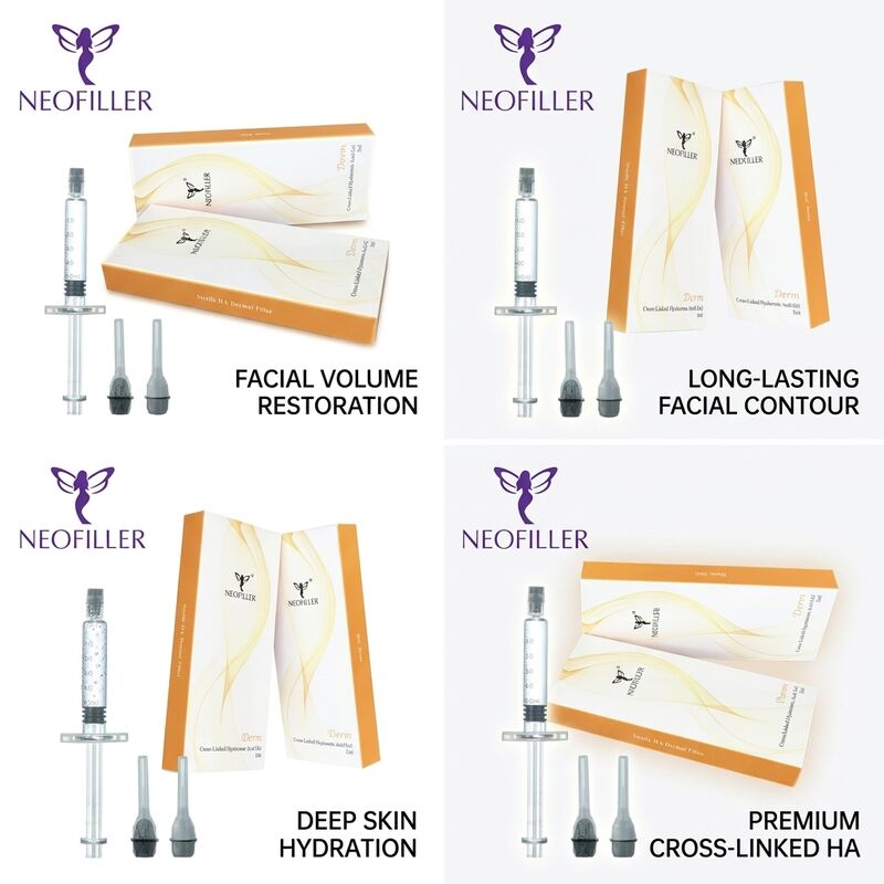 Biocompatible Hyaluronic Acid Dermal Filler in 1ml Syringe Volume with 24 Months Validity for Facial Rejuvenation